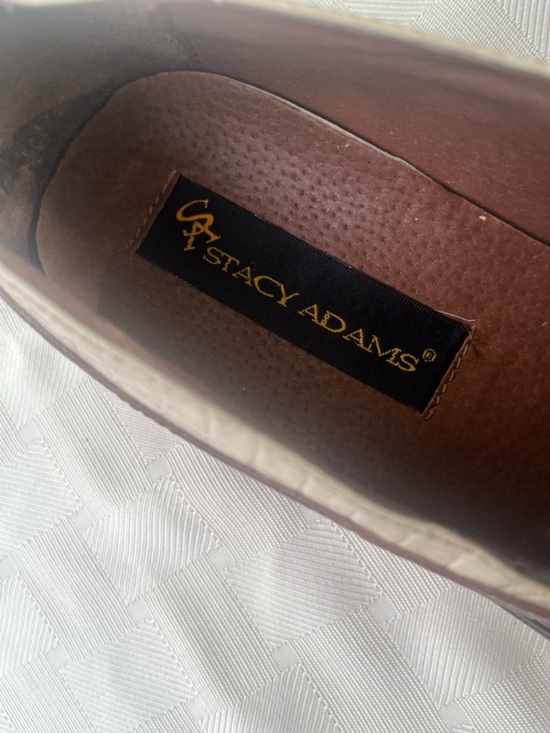 Stacy Adams Brown & Cream Genuine snake and leather upperTexture Slip-On Loafers main image 7